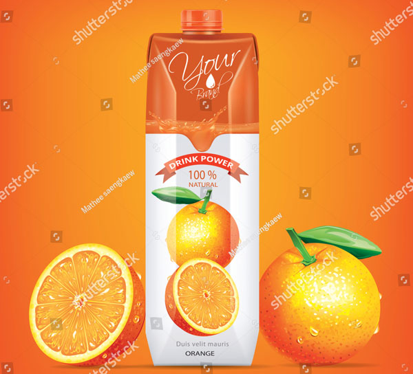 Editable Juice Box Mockup