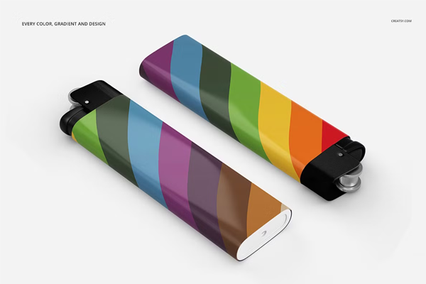 Editable Lighter Mockup Set