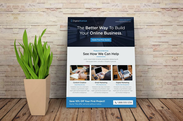 Editable Marketing Plan Flyer Template