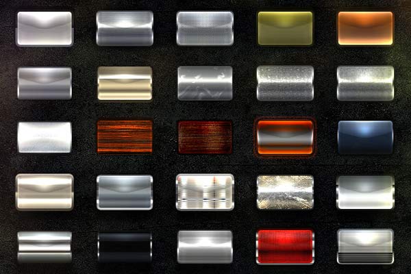 Editable Metal Photoshop Styles For PC