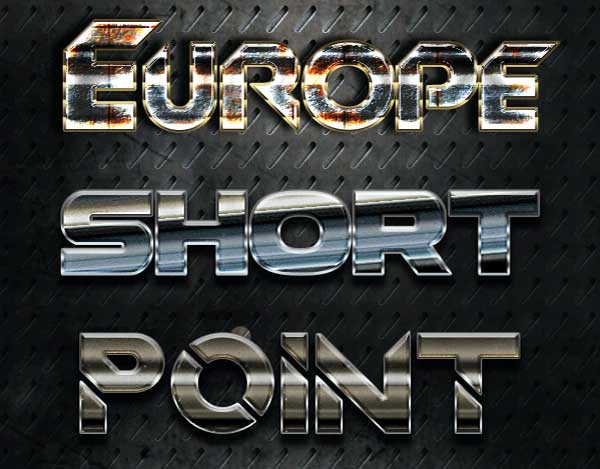 Editable Metal Shiny Photoshop Text Effects
