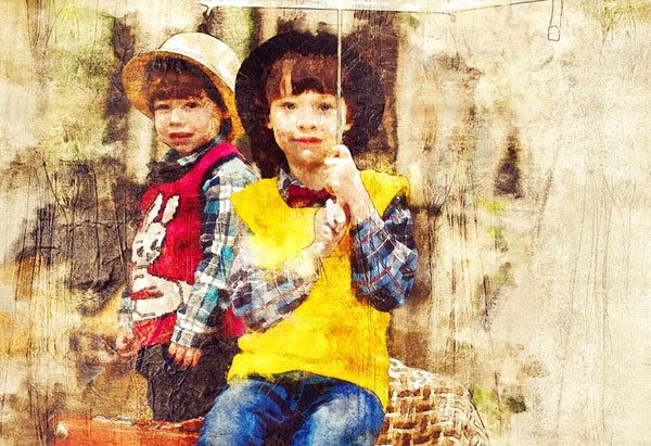 Editable Mixed Paint Photoshop Action