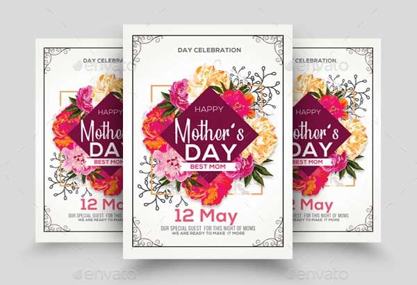Pink Mothers Day Flyer Templates Free