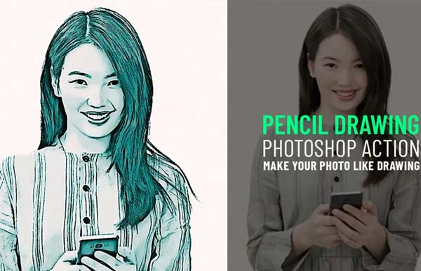 Editable Pencil Drawing Photoshop Actions