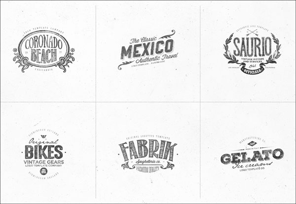 Editable Retro Logo Templates