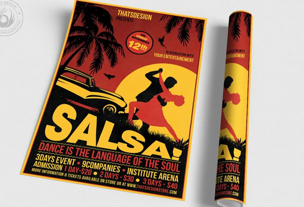 Editable Salsa Flyer Templates Free