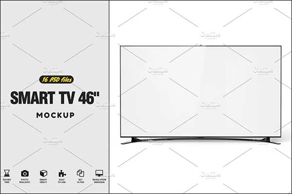 Editable Smart TV Mockup