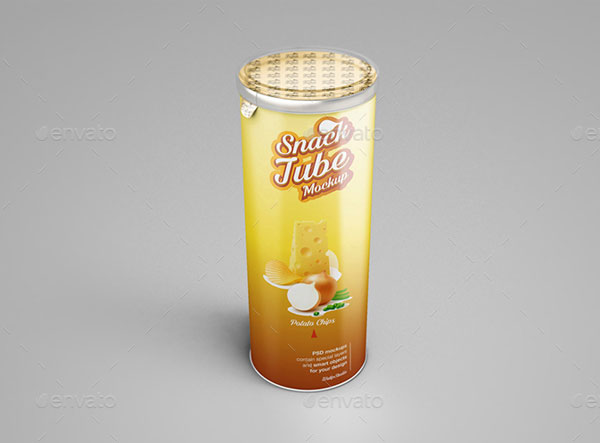 Editable Snack Tube Mockup