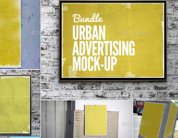 Editable Billboard Poster Street Mockups