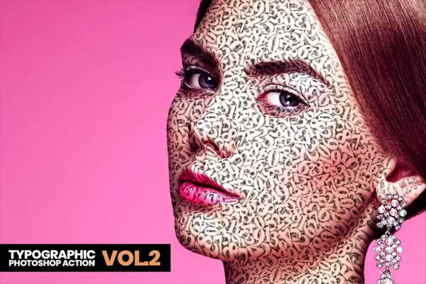 Editable Typographic Photoshop Action