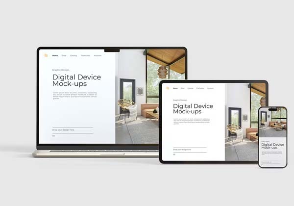 Editable Website Mockups PSD Free