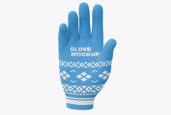 Editable Winter Gloves Mockup