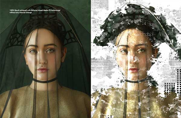 Editorial Mixed Media FX - Photoshop Actions