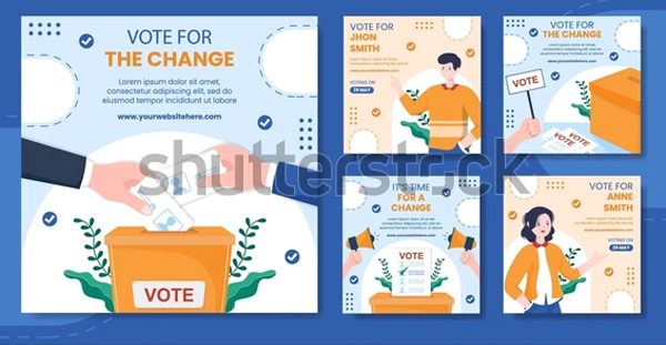 Election Day Political Social Media Post Template