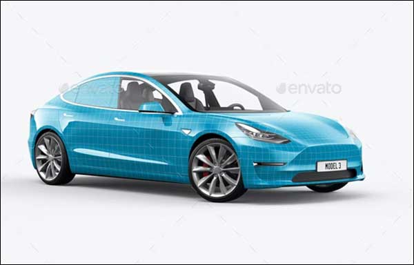 Electric Car Window Mockup