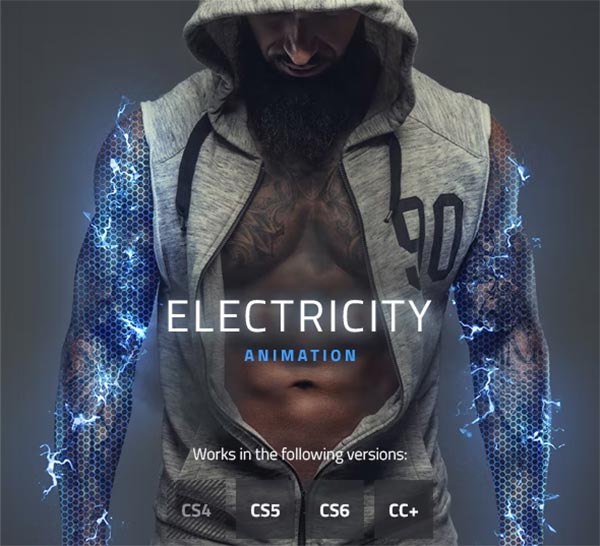 Electricity Animated Photoshop Action