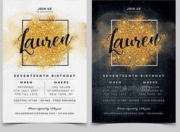 Elegant Birthday Invitation Design Template