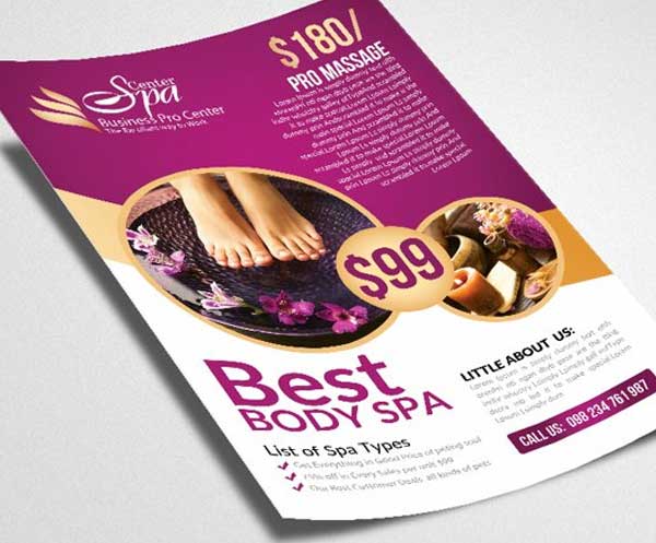 Elegant Spa Flyer Printable Template