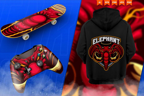 Elephant Angel - Mascot Esport Logo