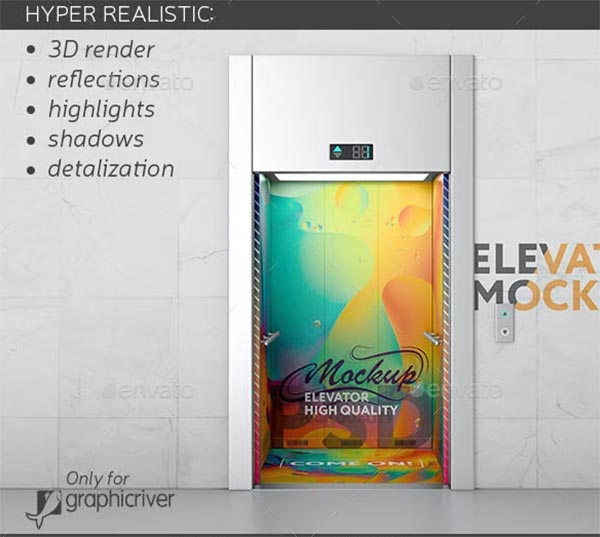 Elevator Mockup Template