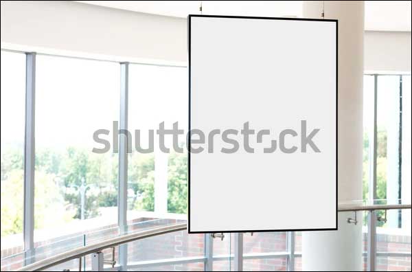 Empty Art Gallery Poster Mockup