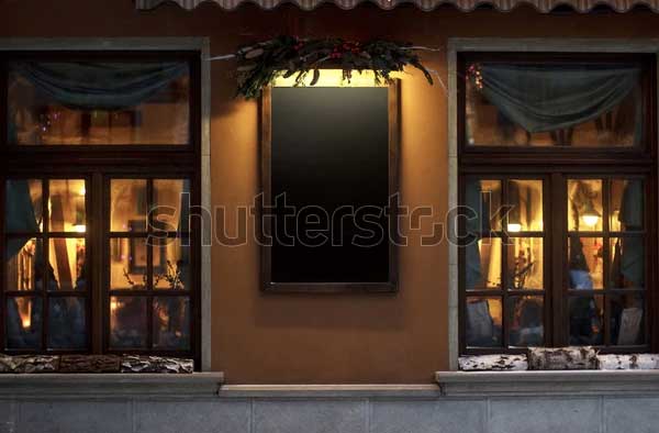 Empty Chalkboard Menu Mockup for Advertising