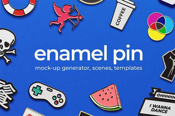 Enamel Pin Mockup Bundle