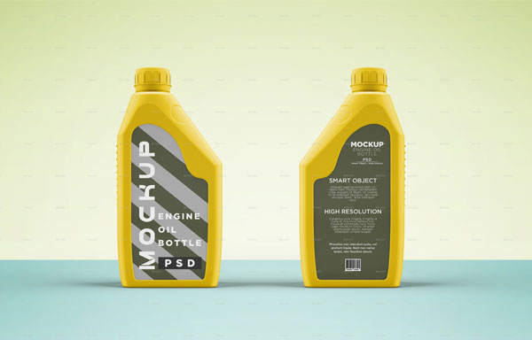 Engine Oil Bottle Mockups