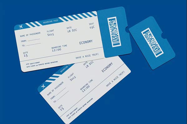Event Plane Tickets Mockup