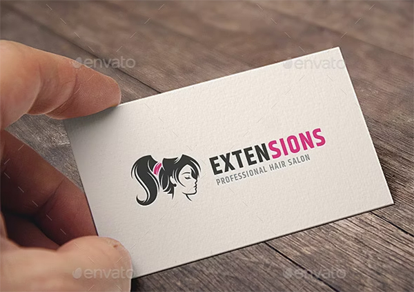 Extensions Hair Salon Logo Template