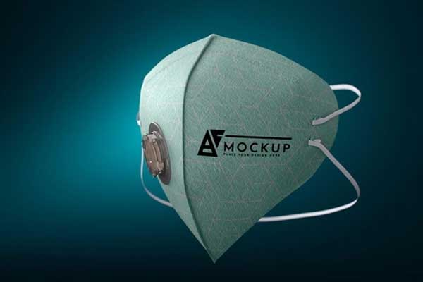 Face Mask Concept Mockup Free Psd