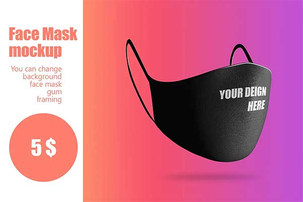 Face Mask Mockup Template