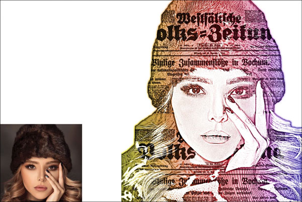 Face Text Portrait Photoshop Action