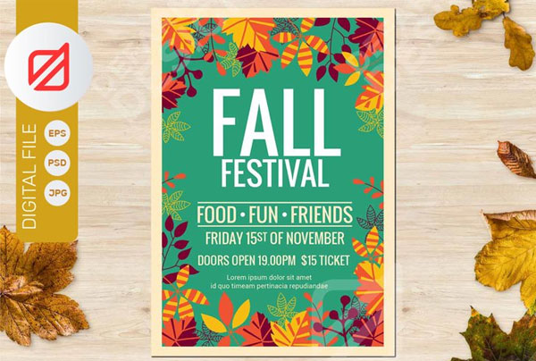Fall Festival Autumn Party Flyer