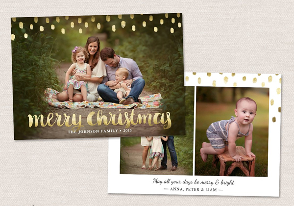 Merry Christmas and New Year Card Template