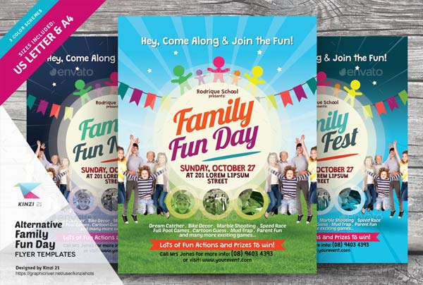 Family Care Fun Day Flyers