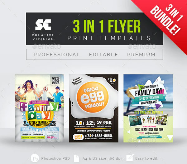Family Day Flyer Bundle