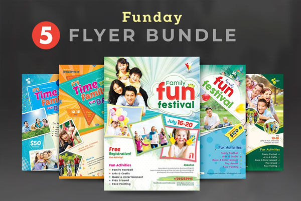 Family Fun Day Flyer Bundle