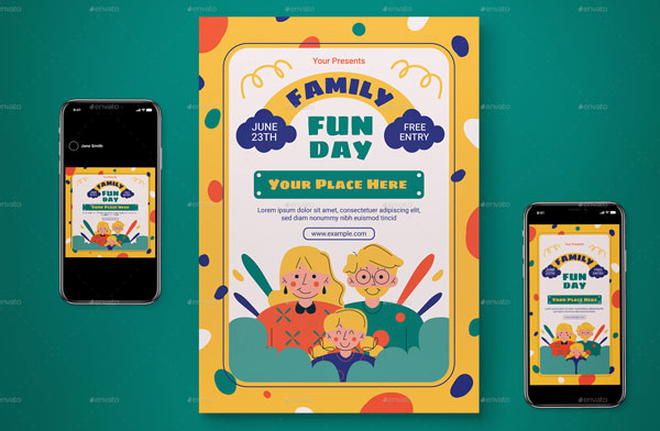 Family Fun Day Flyer Set