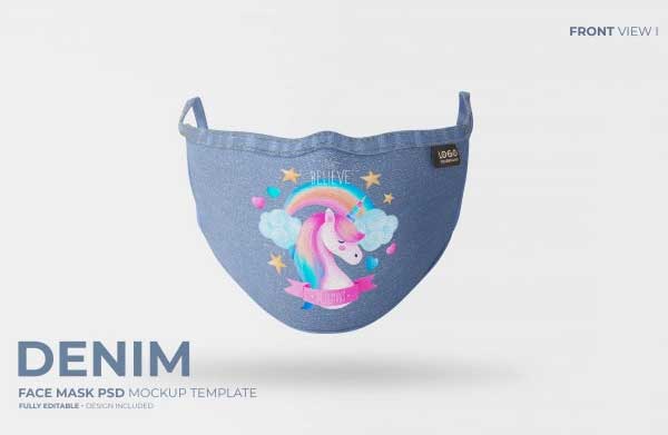 Fashion Face Mask Mockup Free Psd