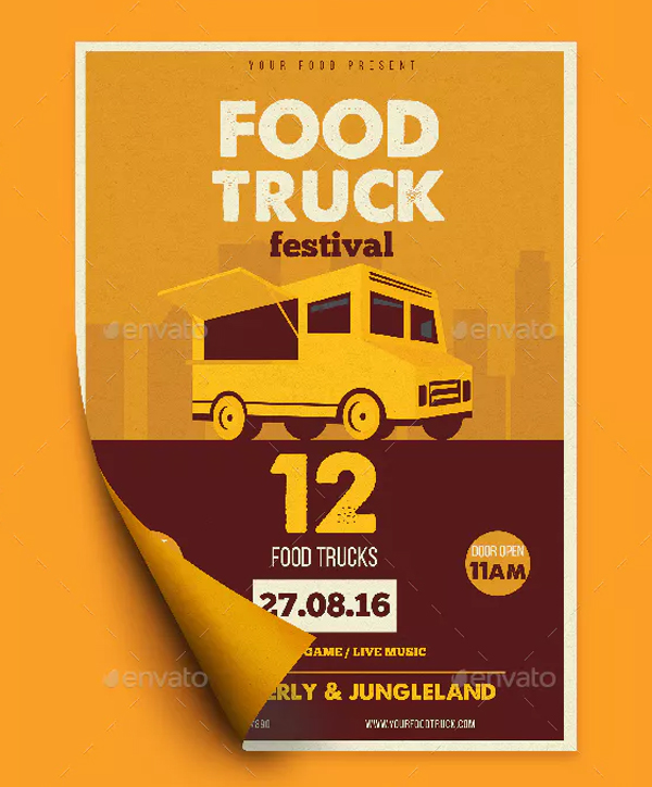 Fast Food Trucks Flyer Template