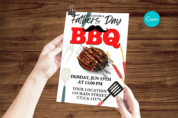 Fathers Day BBQ Invitation and Flyer