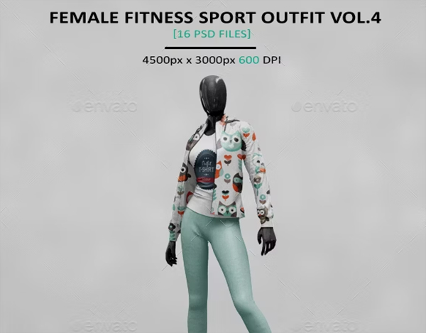Female Sport Outfit Mockup