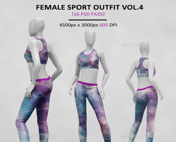 Female Sport Outfit VOL.4 MockUp
