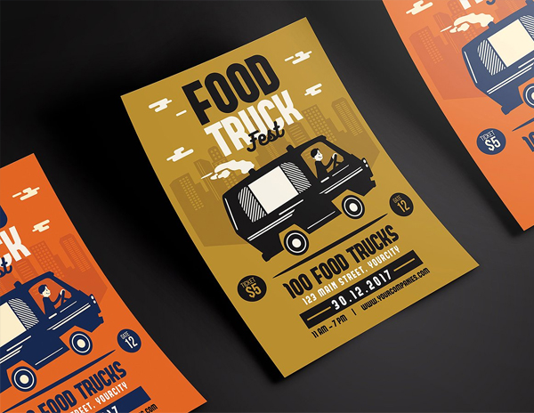 Fest Food Truck Flyer Template