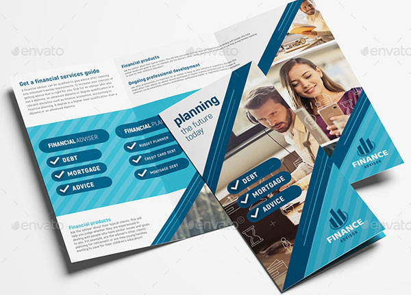 Financial Advisor Trifold Brochure Template
