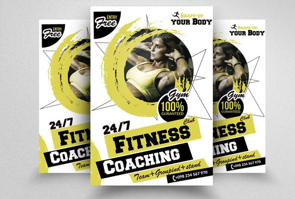 Fitness Body Weight Staff Training Flyers