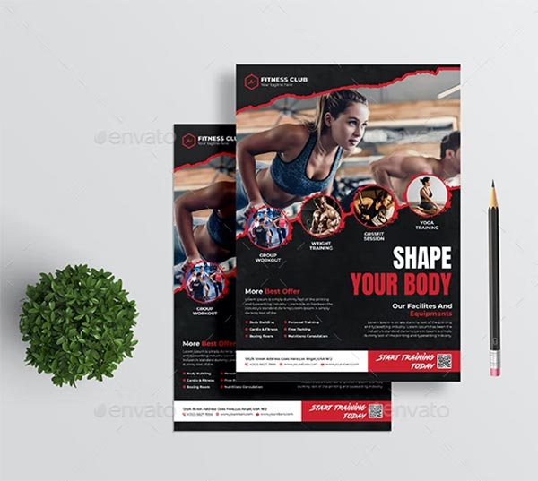 Fitness Flyer PSD Design Template