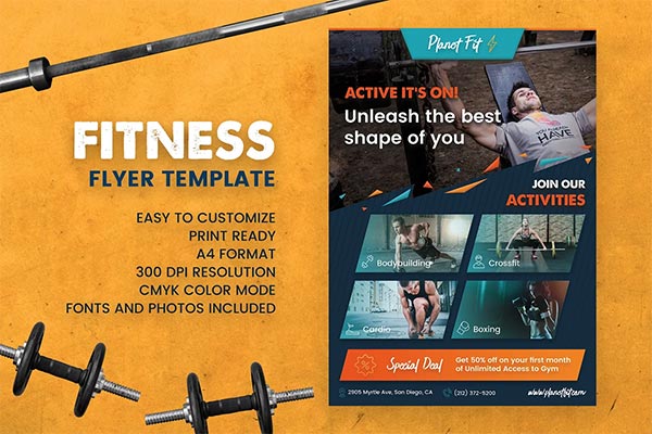 Fitness Flyer PSD Templates