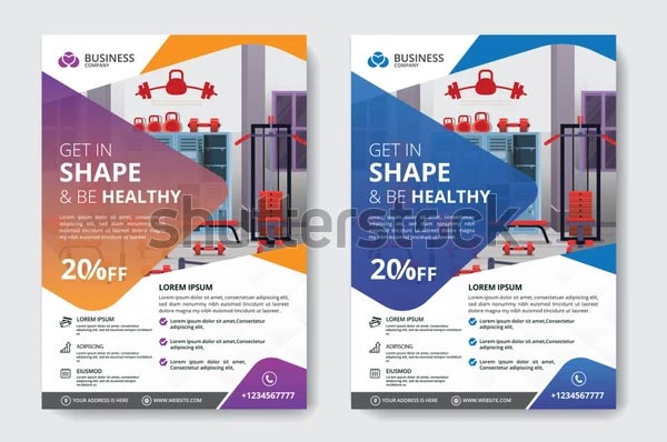Fitness Flyer Vector Template